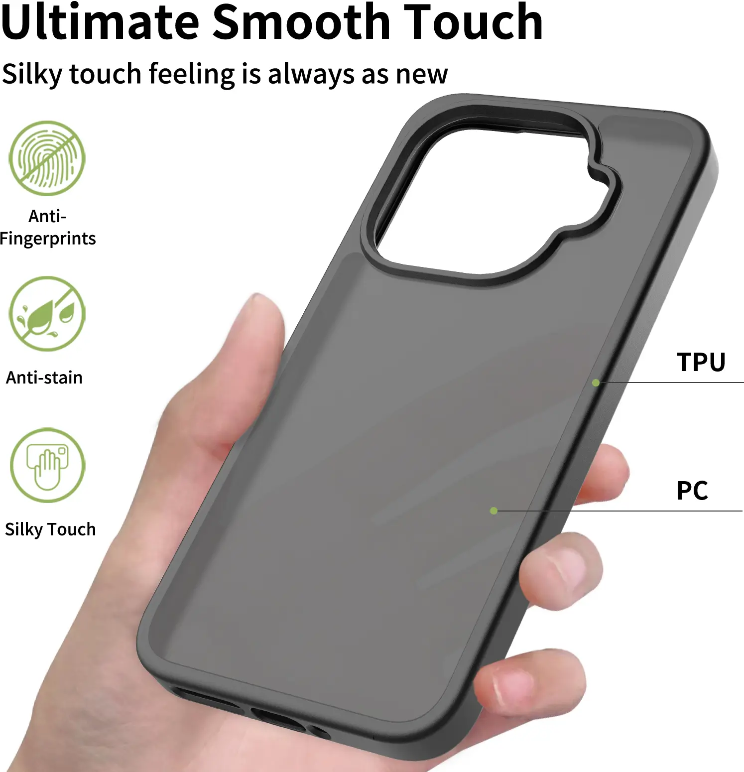 Xiaomi 17t Pro Hoesje Back Cover Matte Zwart afbeelding 6