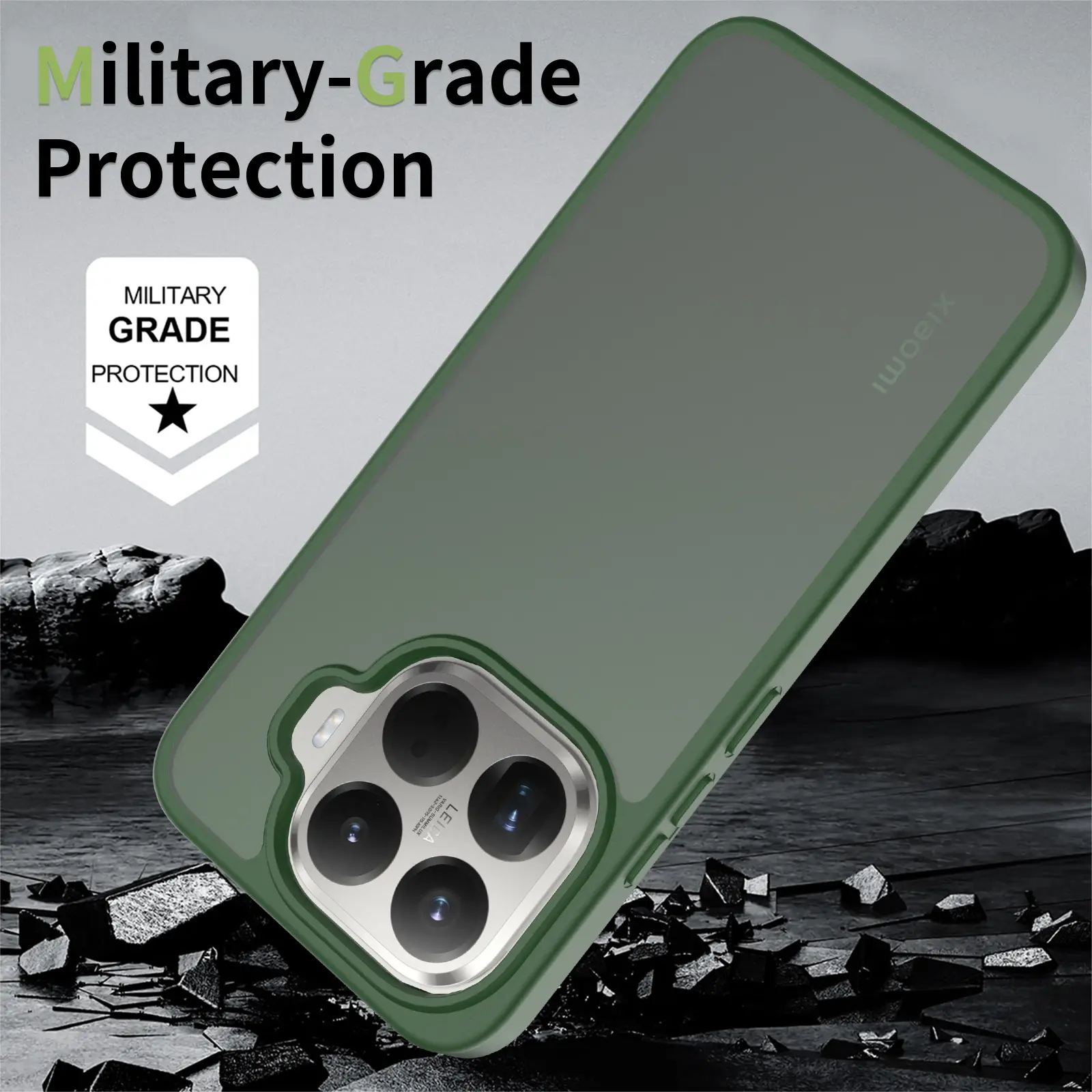 Xiaomi 17t Pro Hoesje Back Cover Matte Groen afbeelding 2