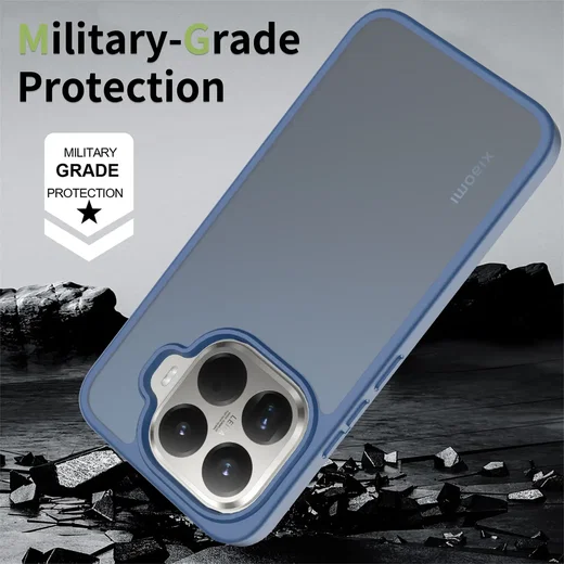 Xiaomi 17t Pro Hoesje Back Cover Matte Blauw afbeelding 2