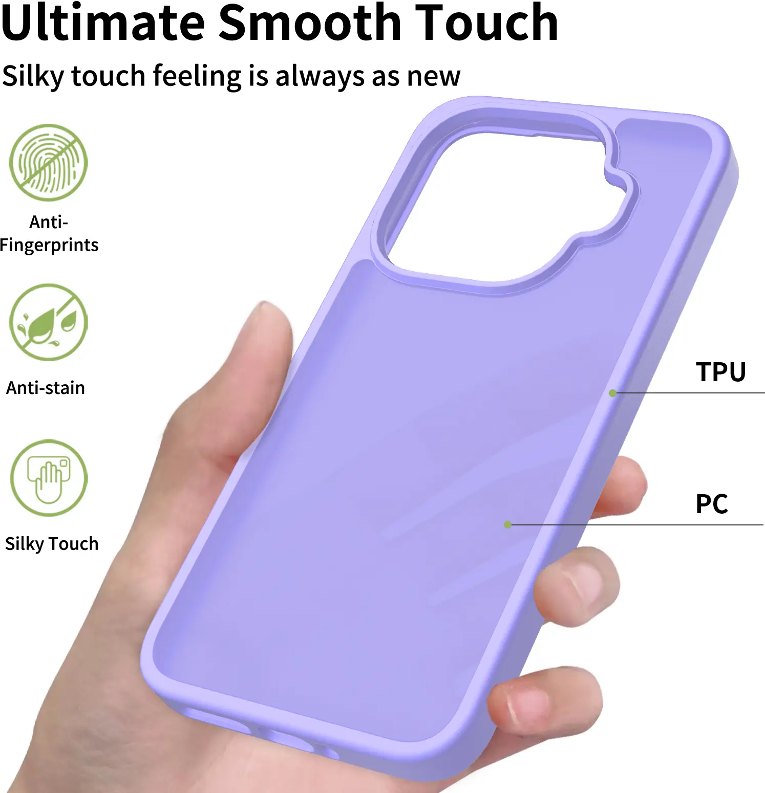 Xiaomi 17t Pro Hoesje Back Cover Matte Paars afbeelding 5