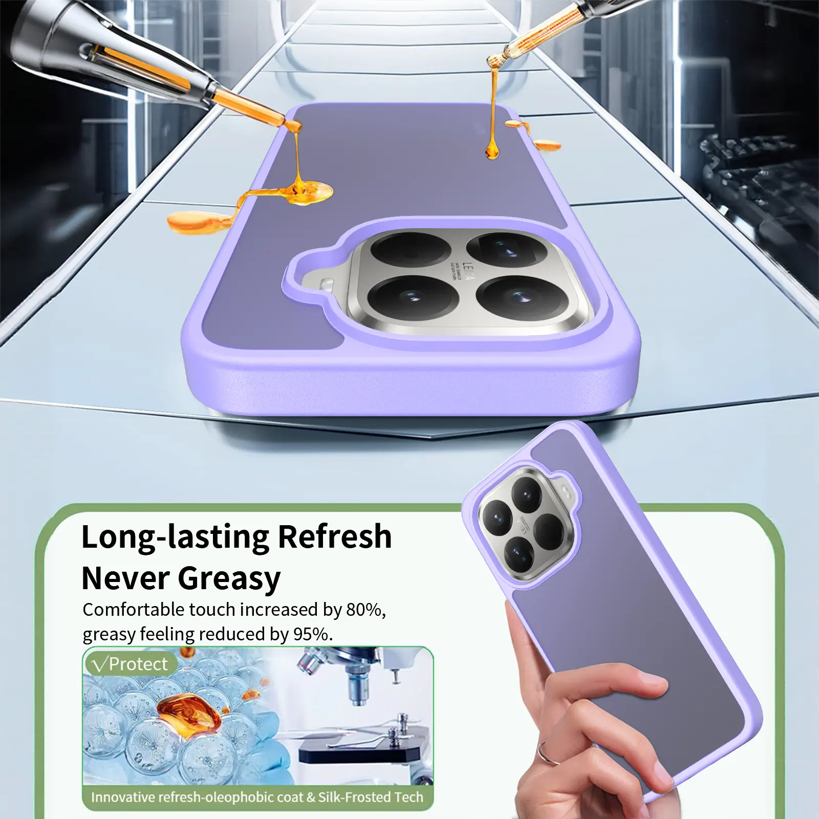 Xiaomi 17t Pro Hoesje Back Cover Matte Paars afbeelding 4