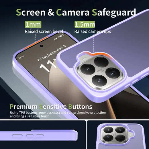 Xiaomi 17t Pro Hoesje Back Cover Matte Paars afbeelding 2