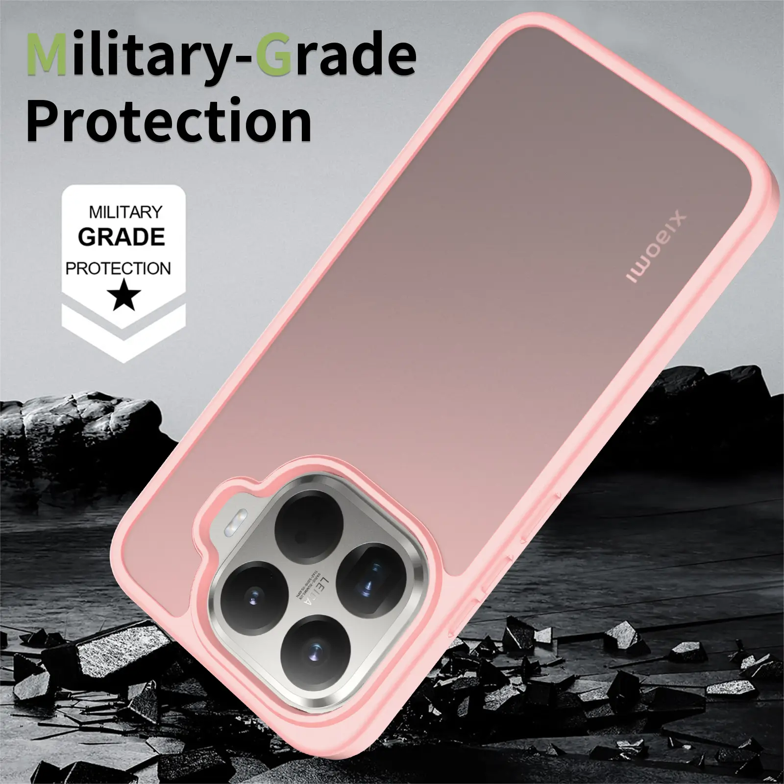 Xiaomi 17t Pro Hoesje Back Cover Matte Roze afbeelding 2