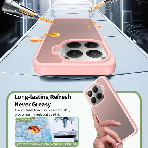 Xiaomi 17t Pro Hoesje Back Cover Matte Roze afbeelding 4
