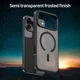Apple iPhone 18 Pro Hybrid Hoesje met MagSafe Back Cover Matte Zwart afbeelding 3
