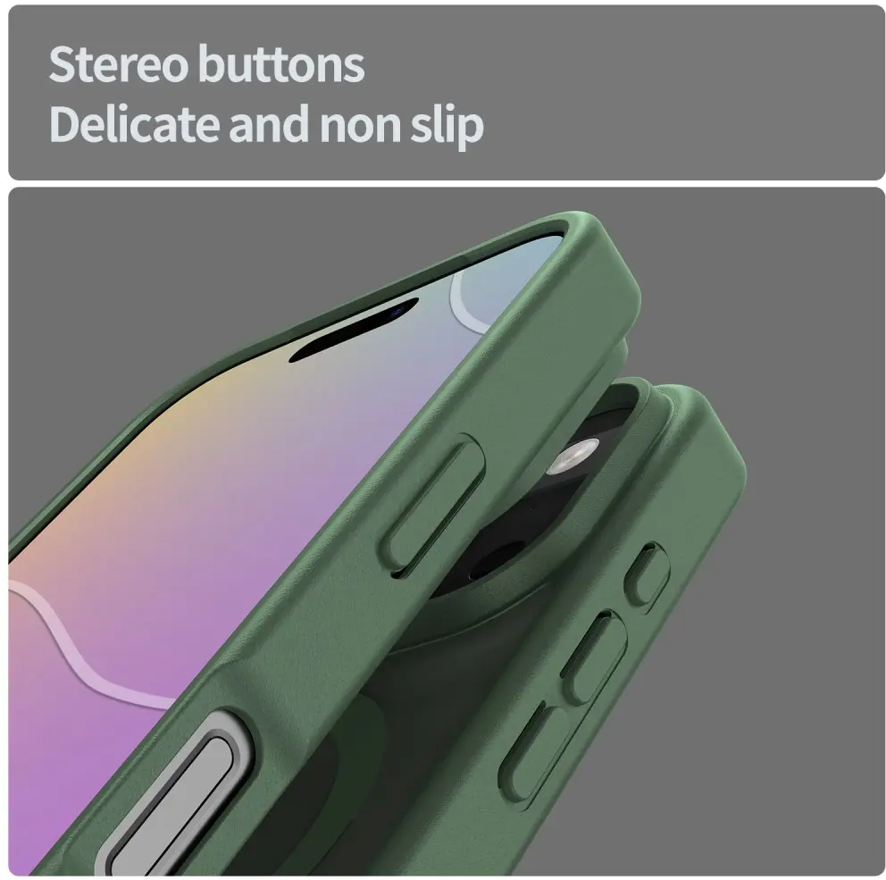 Apple iPhone 18 Pro Hybrid Hoesje met MagSafe Back Cover Matte Groen afbeelding 6