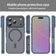 Apple iPhone 18 Pro Hybrid Hoesje met MagSafe Back Cover Matte Blauw afbeelding 9
