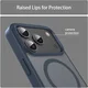 Apple iPhone 18 Pro Hybrid Hoesje met MagSafe Back Cover Matte Blauw afbeelding 7