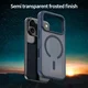 Apple iPhone 18 Pro Hybrid Hoesje met MagSafe Back Cover Matte Blauw afbeelding 3