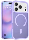 Apple iPhone 18 Pro Hybrid Hoesje met MagSafe Back Cover Matte Paars