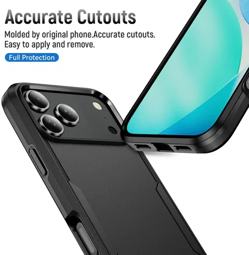 Apple iPhone 18 Pro Hoesje Schokbestendige Hardcase Back Cover Zwart afbeelding 7