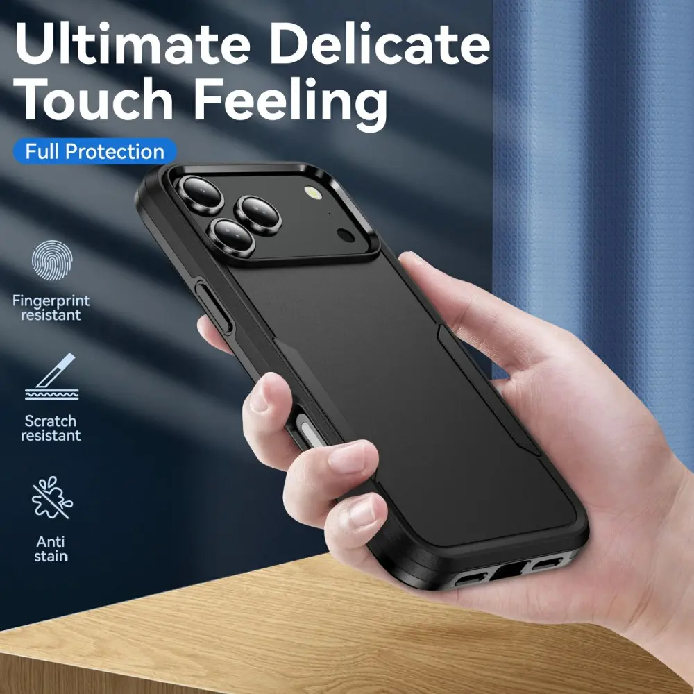 Apple iPhone 18 Pro Hoesje Schokbestendige Hardcase Back Cover Zwart afbeelding 3