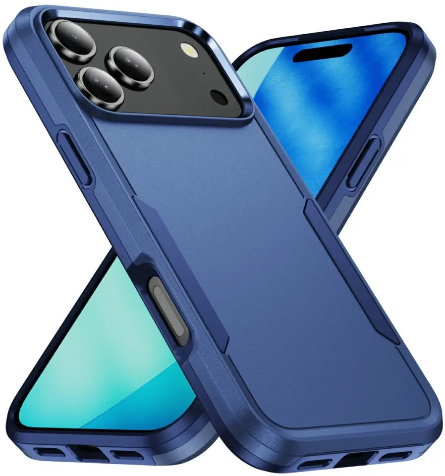 Apple iPhone 18 Pro Hoesje Schokbestendige Hardcase Back Cover Blauw afbeelding 1
