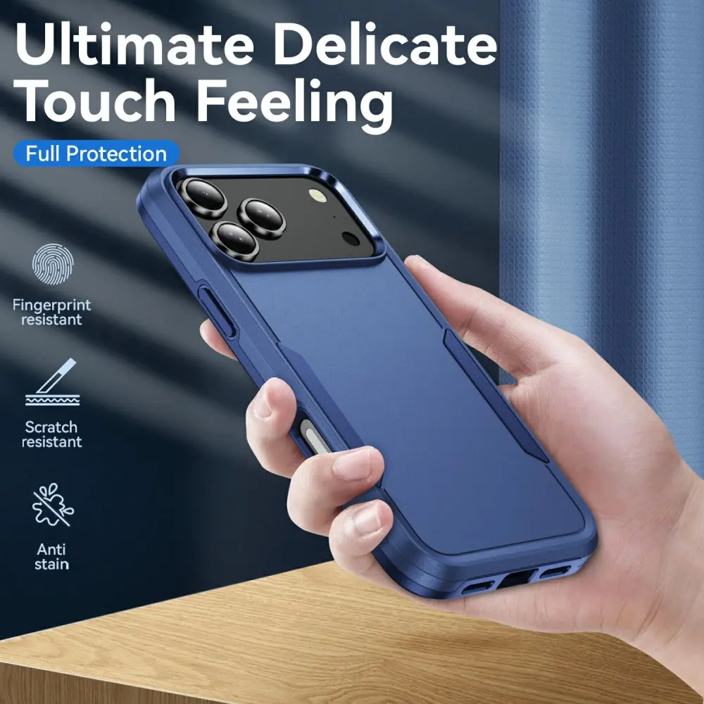 Apple iPhone 18 Pro Hoesje Schokbestendige Hardcase Back Cover Blauw afbeelding 3