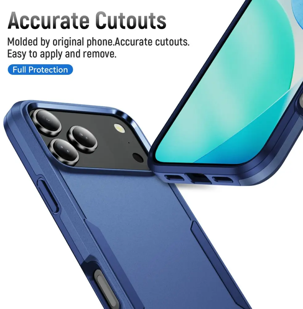 Apple iPhone 18 Pro Hoesje Schokbestendige Hardcase Back Cover Blauw afbeelding 7