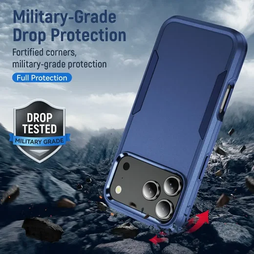 Apple iPhone 18 Pro Max Hoesje Schokbestendige Hardcase Back Cover Blauw afbeelding 2