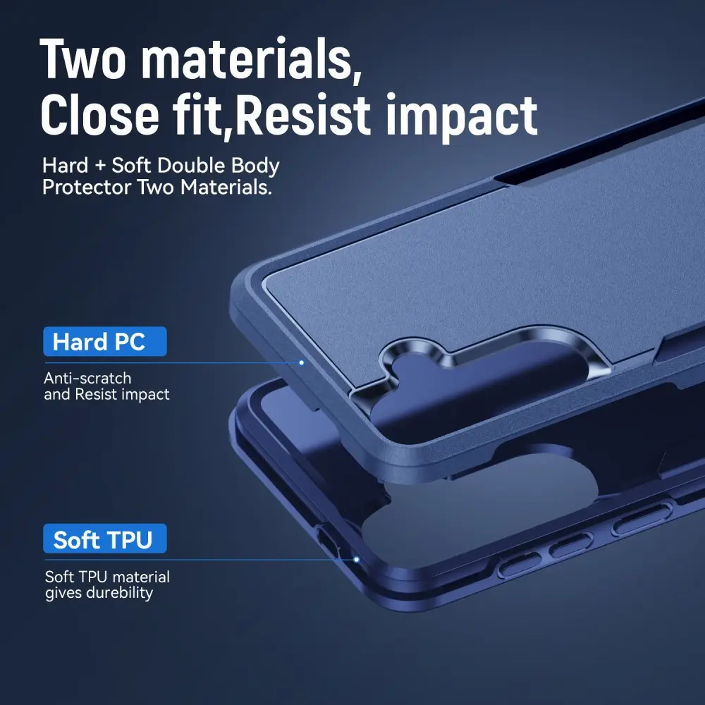 Samsung Galaxy S26 FE Hoesje Schokbestendige Hardcase Back Cover Blauw afbeelding 5