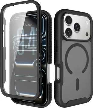 Apple iPhone 18 Pro Hoesje Full Protect 360° Cover met MagSafe Matte Zwart