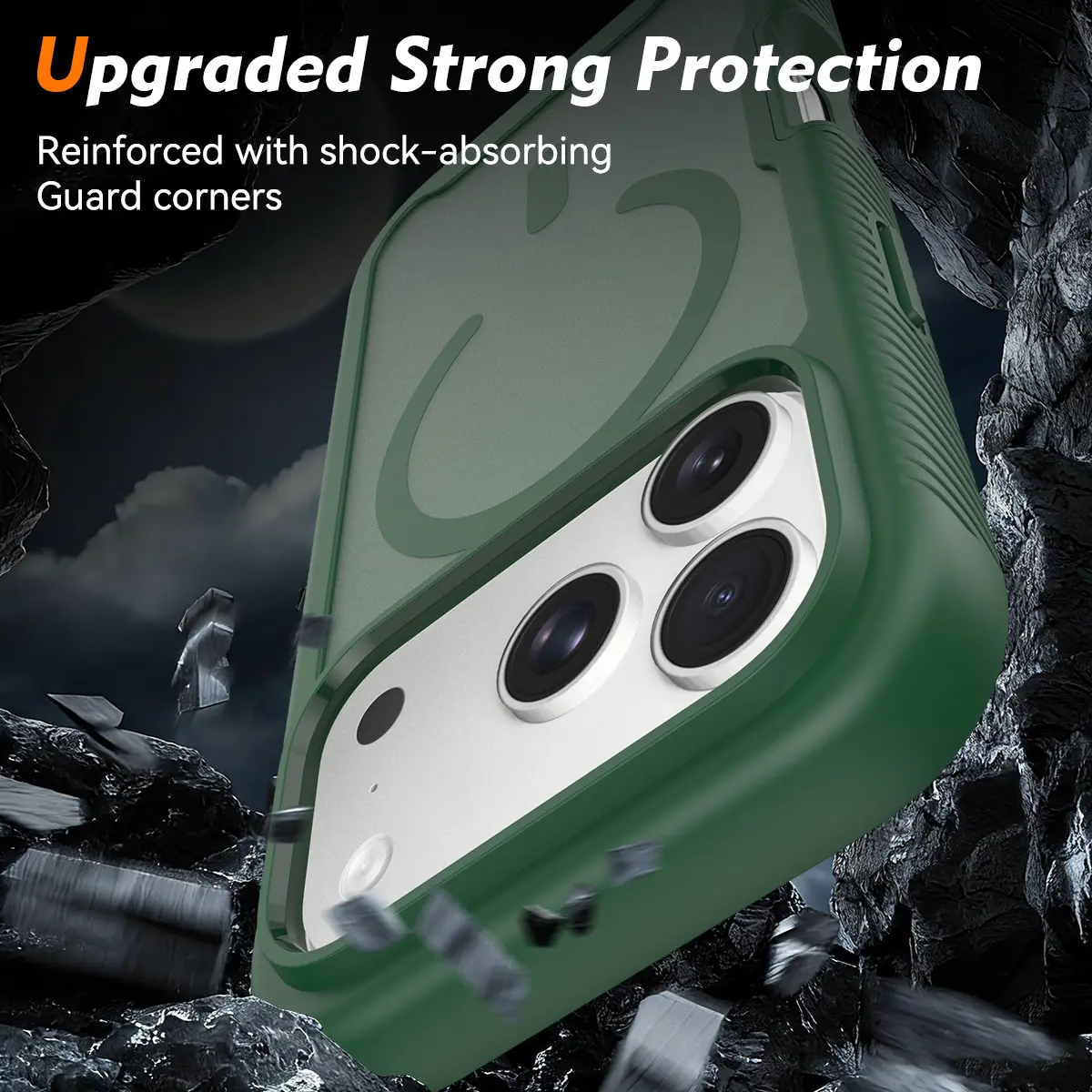 Apple iPhone 18 Pro Hoesje Full Protect 360° Cover met MagSafe Matte Groen afbeelding 3