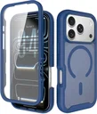 Apple iPhone 18 Pro Hoesje Full Protect 360° Cover met MagSafe Matte Blauw