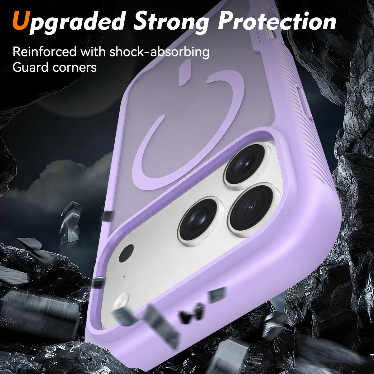 iPhone 18 Pro Max Hoesje Full Protect 360° Cover met MagSafe Matte Paars afbeelding 3