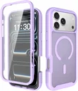 iPhone 18 Pro Max Hoesje Full Protect 360° Cover met MagSafe Matte Paars