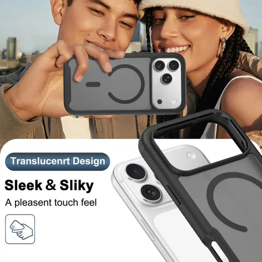 Apple iPhone 18 Pro Max Hoesje Full Protect 360° Cover met MagSafe Matte Zwart afbeelding 8