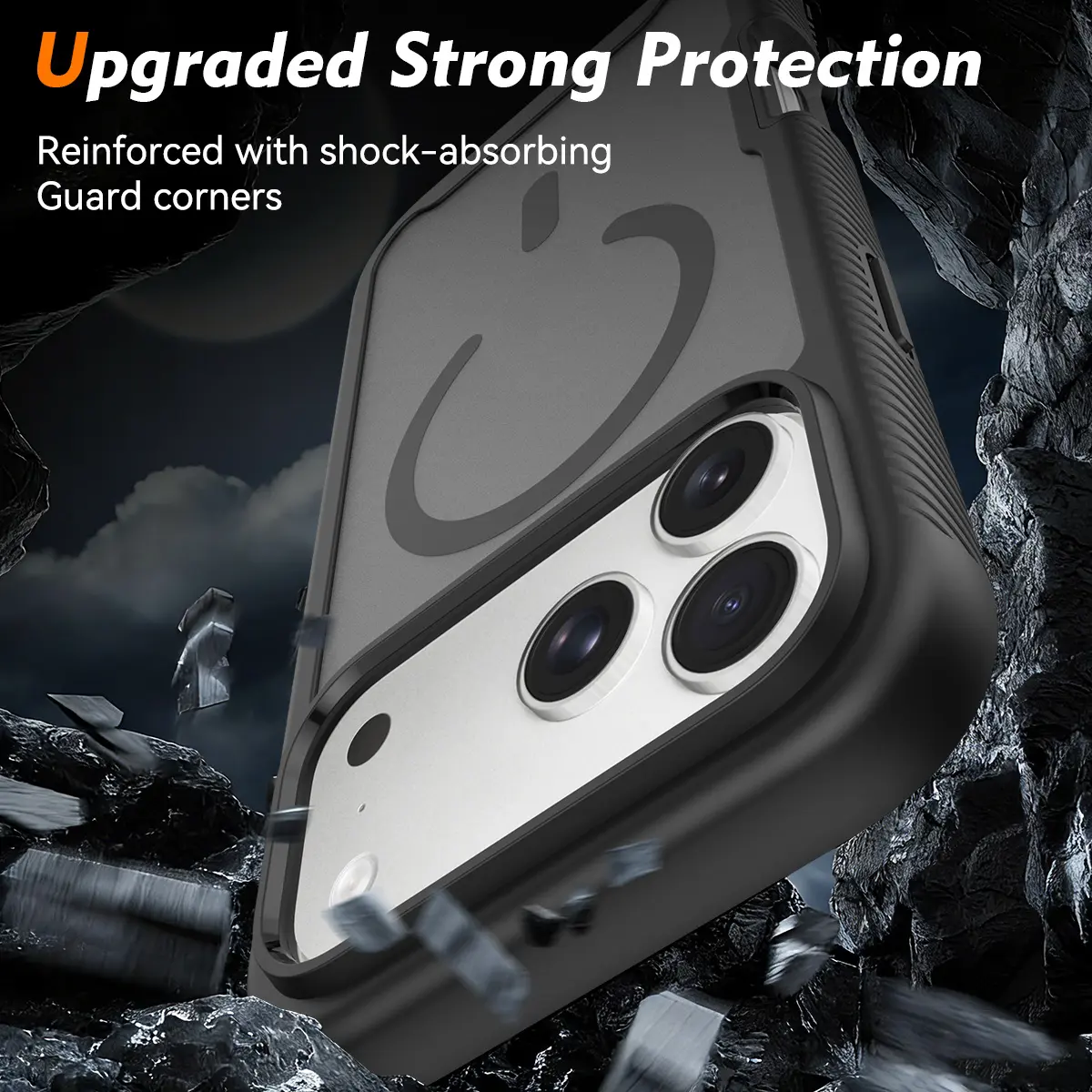 iPhone 18 Pro Max Hoesje Full Protect 360° Cover met MagSafe Matte Zwart afbeelding 3