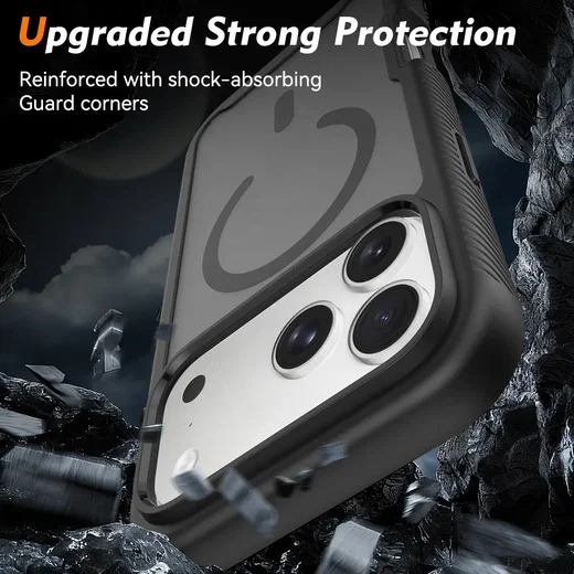iPhone 18 Pro Max Hoesje Full Protect 360° Cover met MagSafe Matte Zwart afbeelding 3