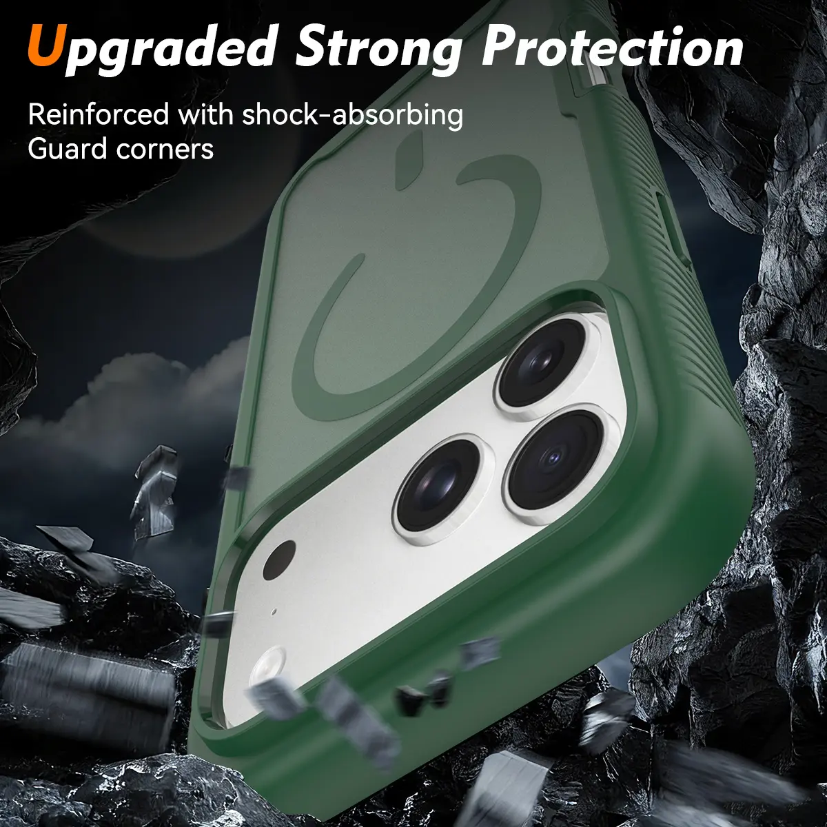 iPhone 18 Pro Max Hoesje Full Protect 360° Cover met MagSafe Matte Groen afbeelding 3