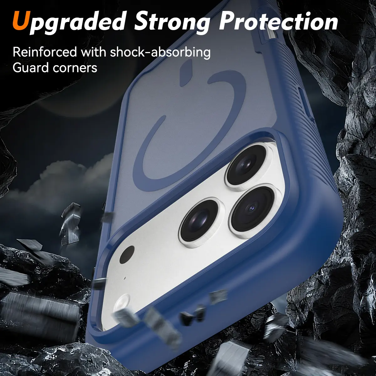 iPhone 18 Pro Max Hoesje Full Protect 360° Cover met MagSafe Matte Blauw afbeelding 3