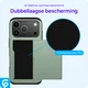 Apple iPhone 18 Pro Hoesje met Slider Kaarthouder Back Cover Groen afbeelding 9