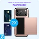 Apple iPhone 18 Pro Hoesje met Slider Kaarthouder Back Cover Roze afbeelding 9
