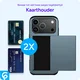 Apple iPhone 18 Pro Hoesje met Slider Kaarthouder Back Cover Blauw afbeelding 10