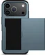 Apple iPhone 18 Pro Hoesje met Slider Kaarthouder Back Cover Blauw afbeelding 12