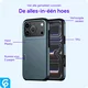 Apple iPhone 18 Pro Hoesje met Slider Kaarthouder Back Cover Blauw afbeelding 4