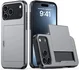 Apple iPhone 18 Pro Hoesje met Slider Kaarthouder Back Cover Grijs