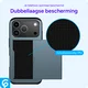 Apple iPhone 18 Pro Max Hoesje met Slider Kaarthouder Back Cover Blauw afbeelding 10