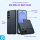 Samsung Galaxy S26 FE Hoesje met Slider Kaarthouder Back Cover Blauw afbeelding 4
