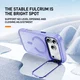 Apple iPhone 18 Pro Hoesje MagSafe Back Cover met Camera Stand Licht Paars afbeelding 3