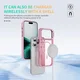 Apple iPhone 16 Pro Hoesje MagSafe Back Cover met Camera Stand Roze afbeelding 5