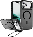 Apple iPhone 18 Pro Max Hoesje MagSafe Back Cover met Camera Stand Zwart