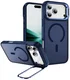 Apple iPhone 18 Pro Max Hoesje MagSafe Back Cover met Camera Stand Blauw