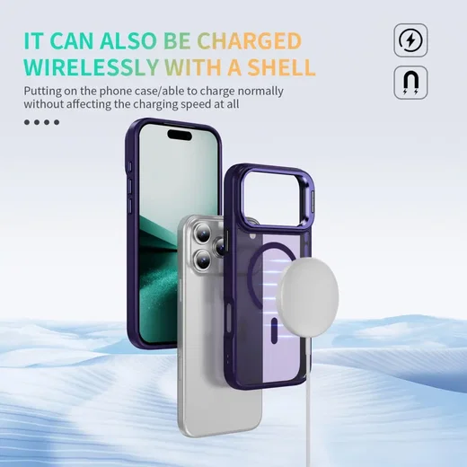 Apple iPhone 18 Pro Max Hoesje MagSafe Back Cover met Camera Stand Paars afbeelding 9