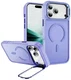 Apple iPhone 18 Pro Max Hoesje MagSafe Back Cover met Camera Stand Licht Paars