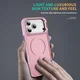 Apple iPhone 18 Pro Max Hoesje MagSafe Back Cover met Camera Stand Roze afbeelding 9
