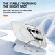 Samsung Galaxy S26 FE Hoesje MagSafe Back Cover met Camera Stand Transparant afbeelding 3