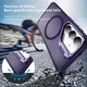 Samsung Galaxy S26 FE Hoesje MagSafe Back Cover met Camera Stand Paars afbeelding 2
