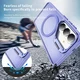 Samsung Galaxy S26 FE Hoesje MagSafe Back Cover met Camera Stand Licht Paars afbeelding 2