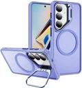 Samsung Galaxy S26 FE Hoesje MagSafe Back Cover met Camera Stand Licht Paars